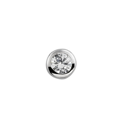 Charm punto luce 0,5 ct in argento e zirconi ricoperto di platino Diamonfire Classic