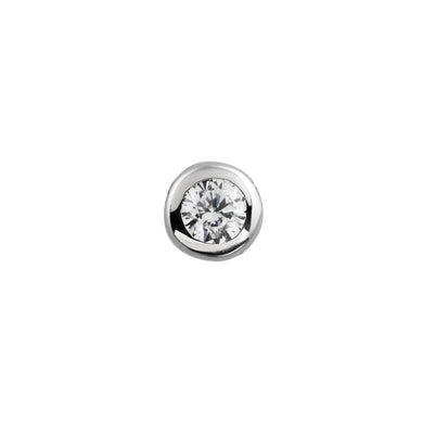 Charm punto luce 0,25 ct in argento e zirconi ricoperto di platino Diamonfire Classic