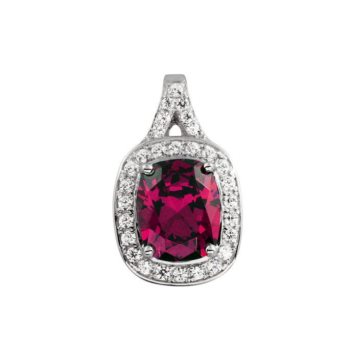 Charm rosso in argento e zirconi ricoperto di platino Diamonfire Royal