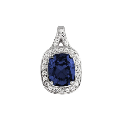 Charm blu in argento e zirconi ricoperto di platino Diamonfire Royal