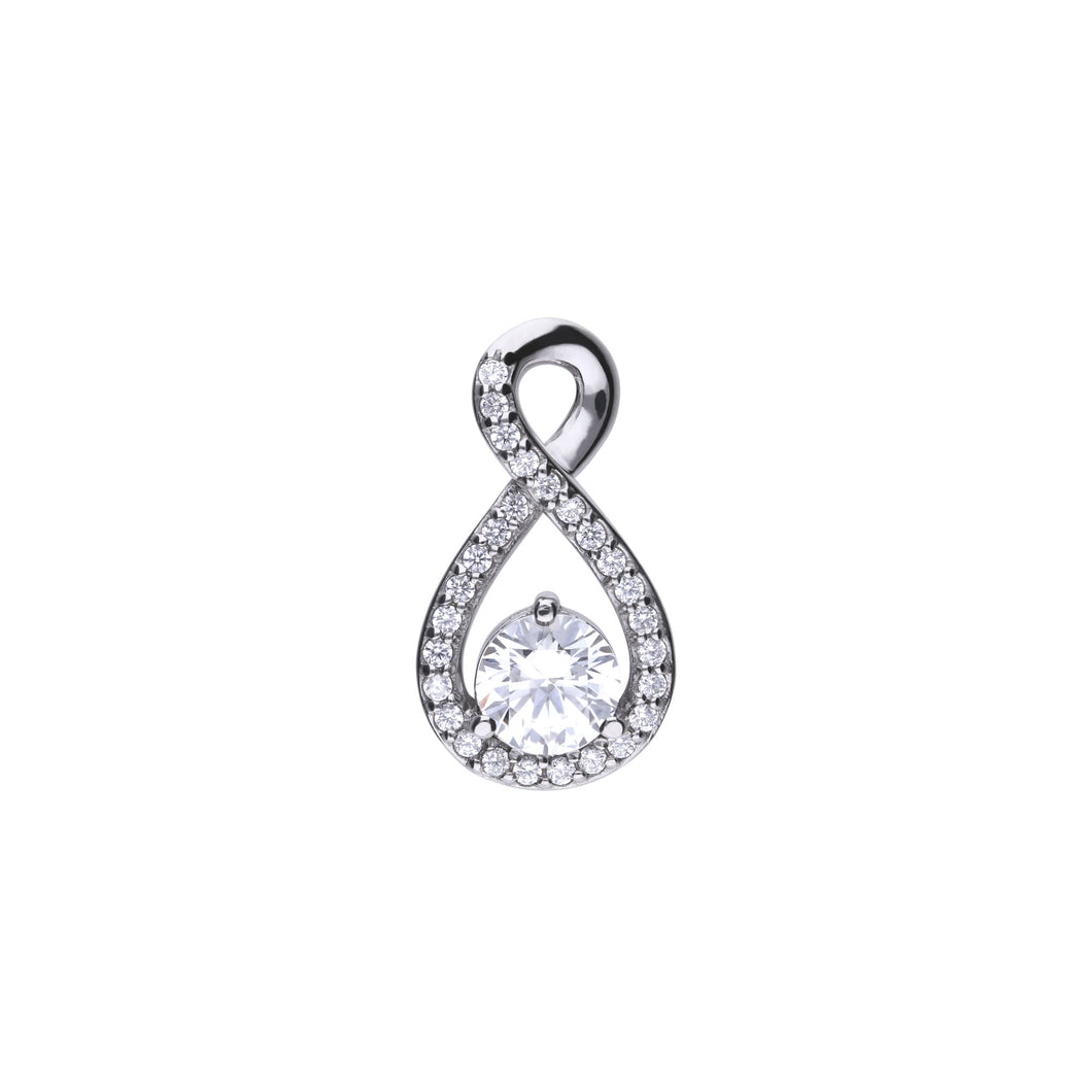 Charm in argento e zirconi ricoperto di platino Diamonfire Bridal