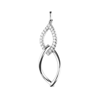 Charm in argento e zirconi ricoperto di platino Diamonfire Brilliant