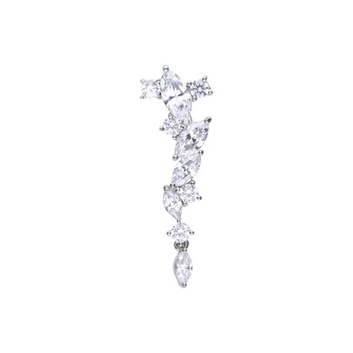 Charm in argento e zirconi ricoperto di platino Diamonfire Brilliant