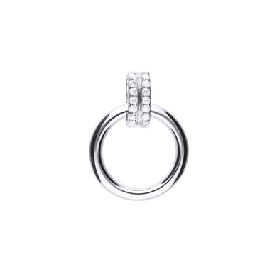 Charm in argento e zirconi ricoperto di platino Diamonfire Brilliant