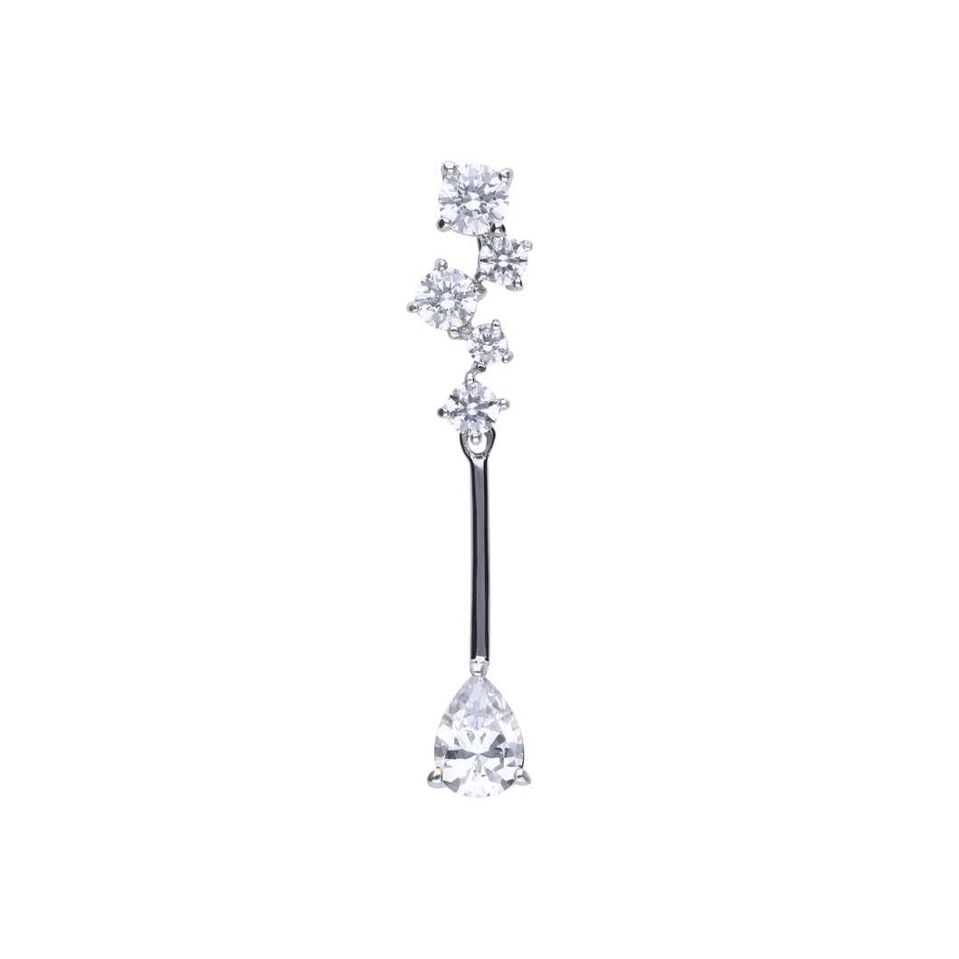 Charm in argento e zirconi ricoperto di platino Diamonfire Brilliant