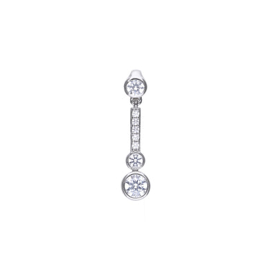 Charm in argento e zirconi ricoperto di platino Diamonfire Bridal