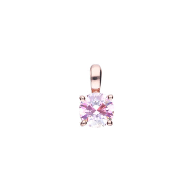 Charm rosè punto luce rosa in argento e zirconi ricoperto di platino Diamonfire Royal