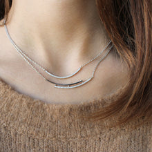 Charger l&#39;image dans la galerie, Collana in argento e zirconi ricoperta di platino Diamonfire Brilliant
