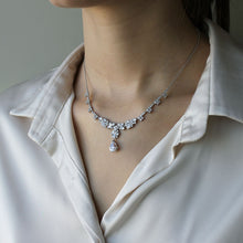 將圖片載入圖庫檢視器 Collana in argento e zirconi ricoperta di platino Diamonfire Brilliant
